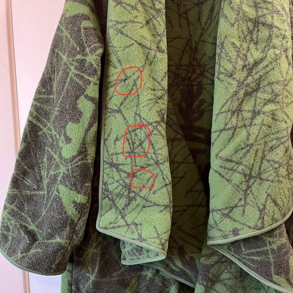 Laurie Jacobi Wool Draped Open Jacket Pine Needle Design - Size Small - FLAWS - Picture 7 of 8